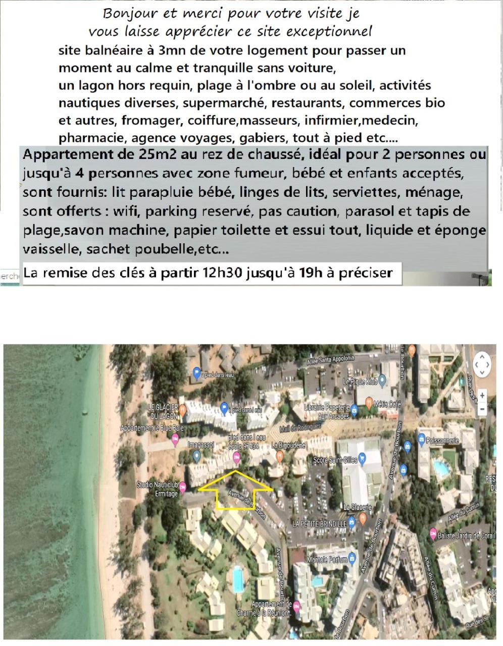 A Pied Dans L Eau Ecolo 97434 Apartman L'Ermitage-Les-Bains Kültér fotó